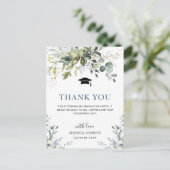 Eenvoudig Elegant Eucalyptus Afstuderen Hartelijk  Briefkaart (Staand voorkant)