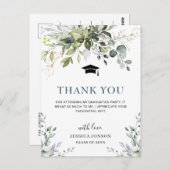 Eenvoudig Elegant Eucalyptus Afstuderen Hartelijk  Briefkaart (Voorkant / Achterkant)