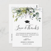 Eenvoudig Elegant Eucalyptus Afstuderen Hartelijk  Briefkaart (Voorkant / Achterkant)