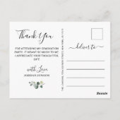 Eenvoudig Elegant Eucalyptus Afstuderen Hartelijk  Briefkaart (Achterkant)