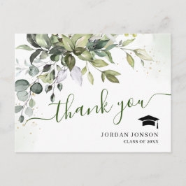 Eenvoudig Elegant Eucalyptus Afstuderen Hartelijk  Briefkaart