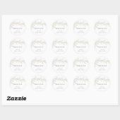 Eenvoudig Elegant Eucalyptus Baby shower Ronde Sticker (Vel)