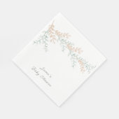 Eenvoudig Elegant Eucalyptus Baby shower Servet (Hoek)
