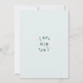 Eenvoudig Elegant Eucalyptus bruiloft repetitie di Kaart (Achterkant)