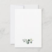 Eenvoudig Elegant Eucalyptus Greenery Afstuderen  Bedankkaart (Achterkant)