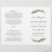 Eenvoudig Elegant Eucalyptus Greenery Wedding Prog (Voorkant)