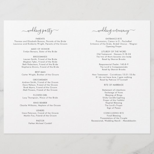 Eenvoudig Elegant Eucalyptus Greenery Wedding Prog (Achterkant)