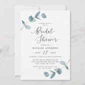 Eenvoudig Elegant Eucalyptus Lijst Vrijgezellenfee Kaart (Voorkant)