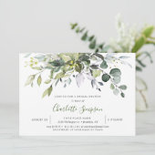 Eenvoudig Elegant Eucalyptus Vrijgezellenfeest Kaart (Staand voorkant)