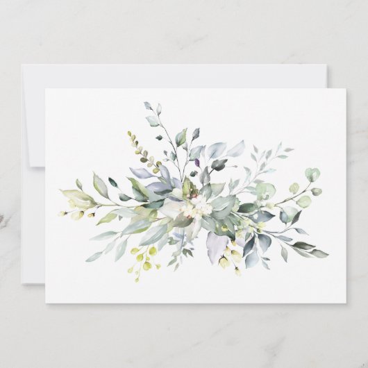 Eenvoudig Elegant Eucalyptus Vrijgezellenfeest Kaart (Achterkant)