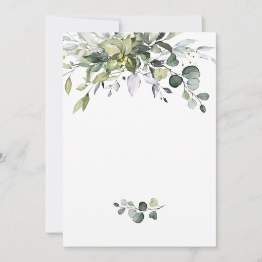 Eenvoudig Elegant Eucalyptus Vrijgezellenfeest Kaart (Achterkant)