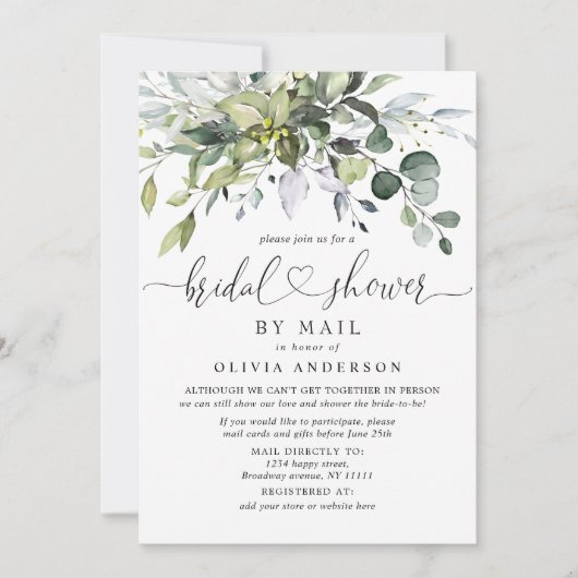 Eenvoudig Elegant Eucalyptus Vrijgezellenfeest per Kaart (Voorkant)