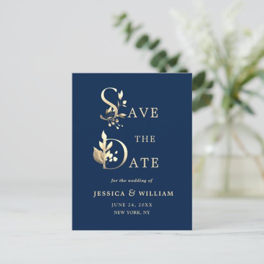 Eenvoudig Elegant Eucalyptus Wedding sparen de Dat Briefkaart (Staand voorkant)