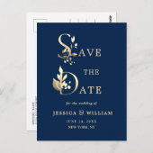 Eenvoudig Elegant Eucalyptus Wedding sparen de Dat Briefkaart (Voorkant / Achterkant)