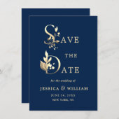 Eenvoudig Elegant Eucalyptus Wedding sparen de Dat Save The Date (Voorkant / Achterkant)