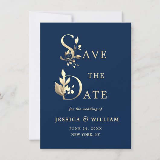Eenvoudig Elegant Eucalyptus Wedding sparen de Dat Save The Date (Voorkant)