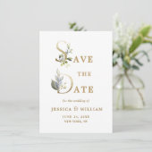 Eenvoudig Elegant Eucalyptus Wedding sparen de Dat Save The Date (Staand voorkant)