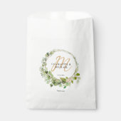 Eenvoudig, elegant, eucalyptusbruiloft bedankzakje (Voorkant)