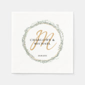 Eenvoudig, elegant, eucalyptusbruiloft servet (Voorkant)