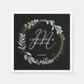 Eenvoudig, elegant, eucalyptusbruiloft servet (Voorkant)