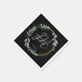 Eenvoudig, elegant, eucalyptusbruiloft servet (Hoek)