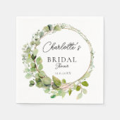 Eenvoudig, elegant eucalyptusVrijgezellenfeest Servet (Voorkant)