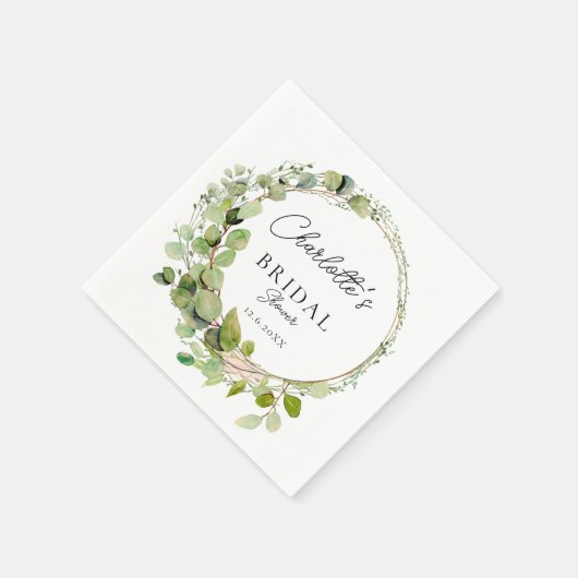 Eenvoudig, elegant eucalyptusVrijgezellenfeest Servet (Hoek)