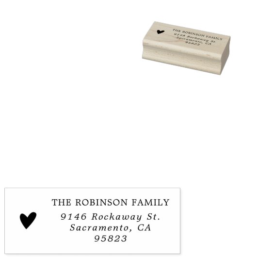 Eenvoudig Elegant Familie Retouradres Rubberstempel (Gestempeld)