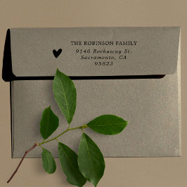 Eenvoudig Elegant Familie Retouradres Rubberstempel
