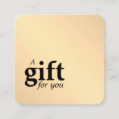Eenvoudig Elegant Faux Gold Beauty Salon Gift Vierkante Visitekaartje (Voorkant)