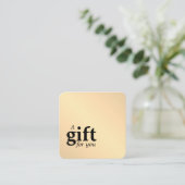 Eenvoudig Elegant Faux Gold Beauty Salon Gift Vierkante Visitekaartje (Staand voorkant)
