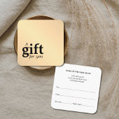 Eenvoudig Elegant Faux Gold Beauty Salon Gift Vierkante Visitekaartje
