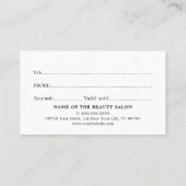 Eenvoudig Elegant Faux Gold Floral Cadeaubon Kortingskaartje (Achterkant)