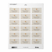 Eenvoudig elegant Faux Gold Heart Weddenschap Etiket (Full Sheet)