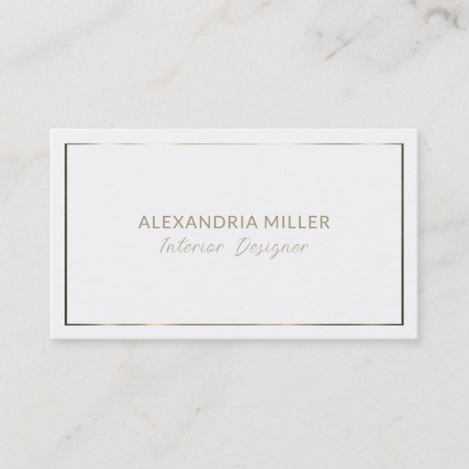 Eenvoudig Elegant Faux Gold Visitekaartje (Voorkant)