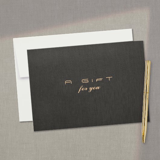 Eenvoudig Elegant Faux Linen Gift Certificate