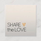 Eenvoudig elegant Faux Silver Gold Heart Aanbevelingskaartje (Voorkant)