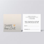 Eenvoudig elegant Faux Silver Gold Heart Aanbevelingskaartje