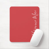 Eenvoudig Elegant Flame Red gepersonaliseerd Muismat (Met muis)