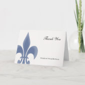 Eenvoudig Elegant Fleur de Lis Dank u Bedankkaart (Voorkant)