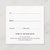 Eenvoudig Elegant Floral Cadeaubon Kortingskaartje (Achterkant)