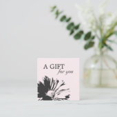Eenvoudig Elegant Floral Cadeaubon Kortingskaartje (Staand voorkant)