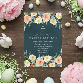 Eenvoudig Elegant Floral Easter Brunch Kaart