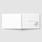 Eenvoudig Elegant Floral Sage Green Wedding Gastenboek (Volledig)