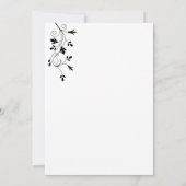 Eenvoudig Elegant Floral Swirl Pattern Vrijgezelle Kaart (Achterkant)