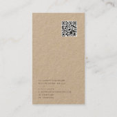Eenvoudig Elegant Floral Visitekaartje met QR-code (Achterkant)