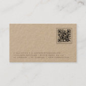 Eenvoudig Elegant Floral Visitekaartje met QR-code (Achterkant)