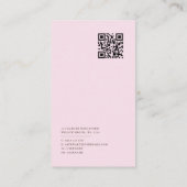 Eenvoudig Elegant Floral Visitekaartje met QR-code (Achterkant)