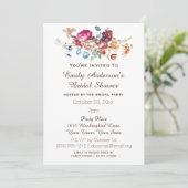 Eenvoudig Elegant  Floral Vrijgezellenfeest ontvan Kaart (Staand voorkant)