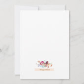 Eenvoudig Elegant  Floral Vrijgezellenfeest ontvan Kaart (Achterkant)